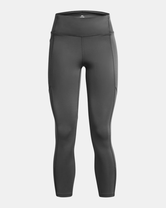 Women's UA Launch Ankle Tights, Gray, pdpMainDesktop image number 4